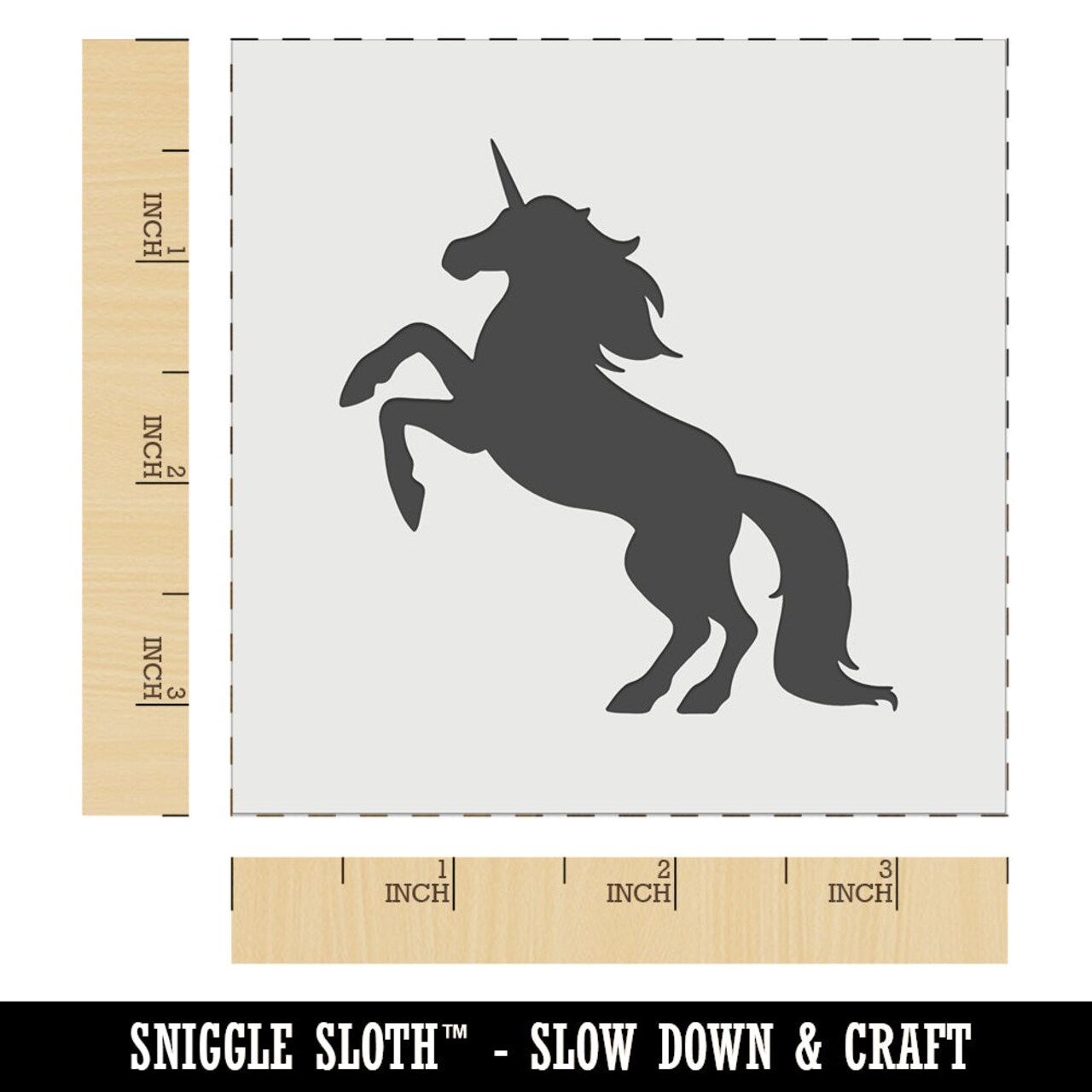 Majestic Unicorn Rearing Up Wall Cookie DIY Craft Reusable Stencil